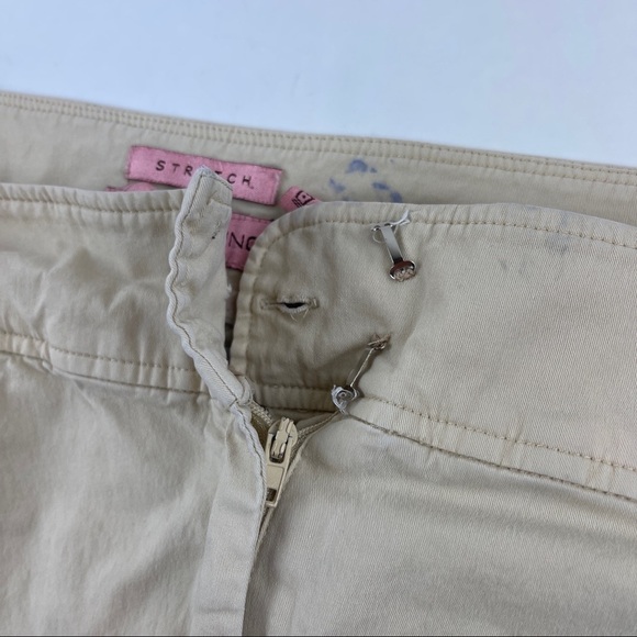 Bandolino Crop Pants Womens Size 16 Stretch Khaki Wide Leg - Picture 2 of 12